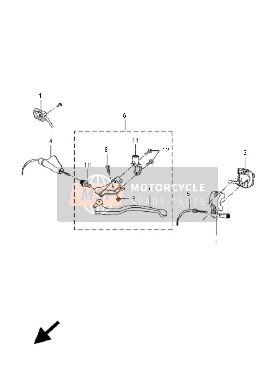 1D4H39741000, Support,  De Commutat, Yamaha, 2